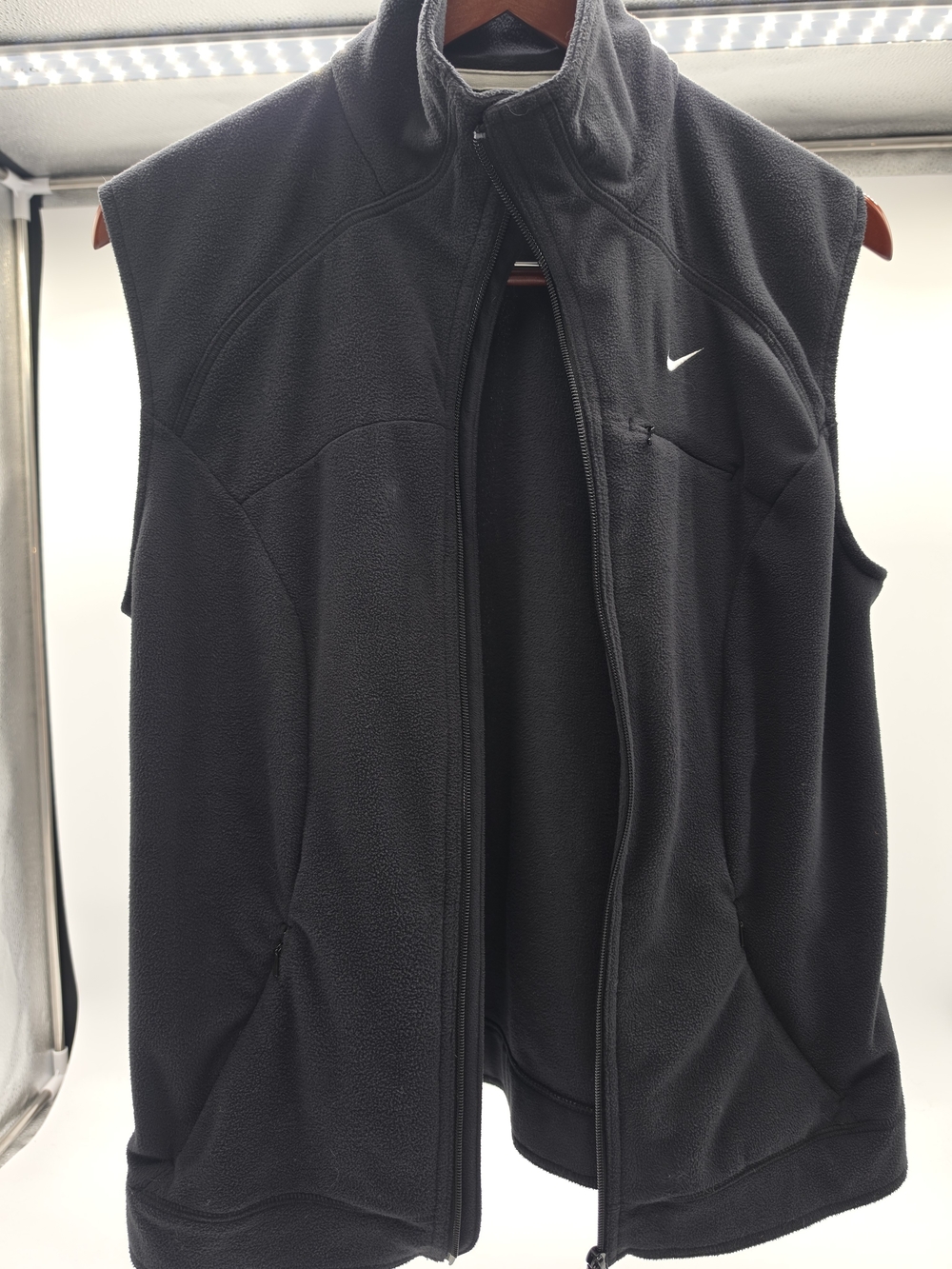 Nike Black Fleece Vest with Full Zip